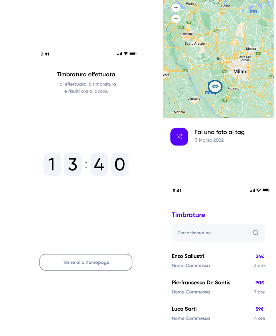 App screens